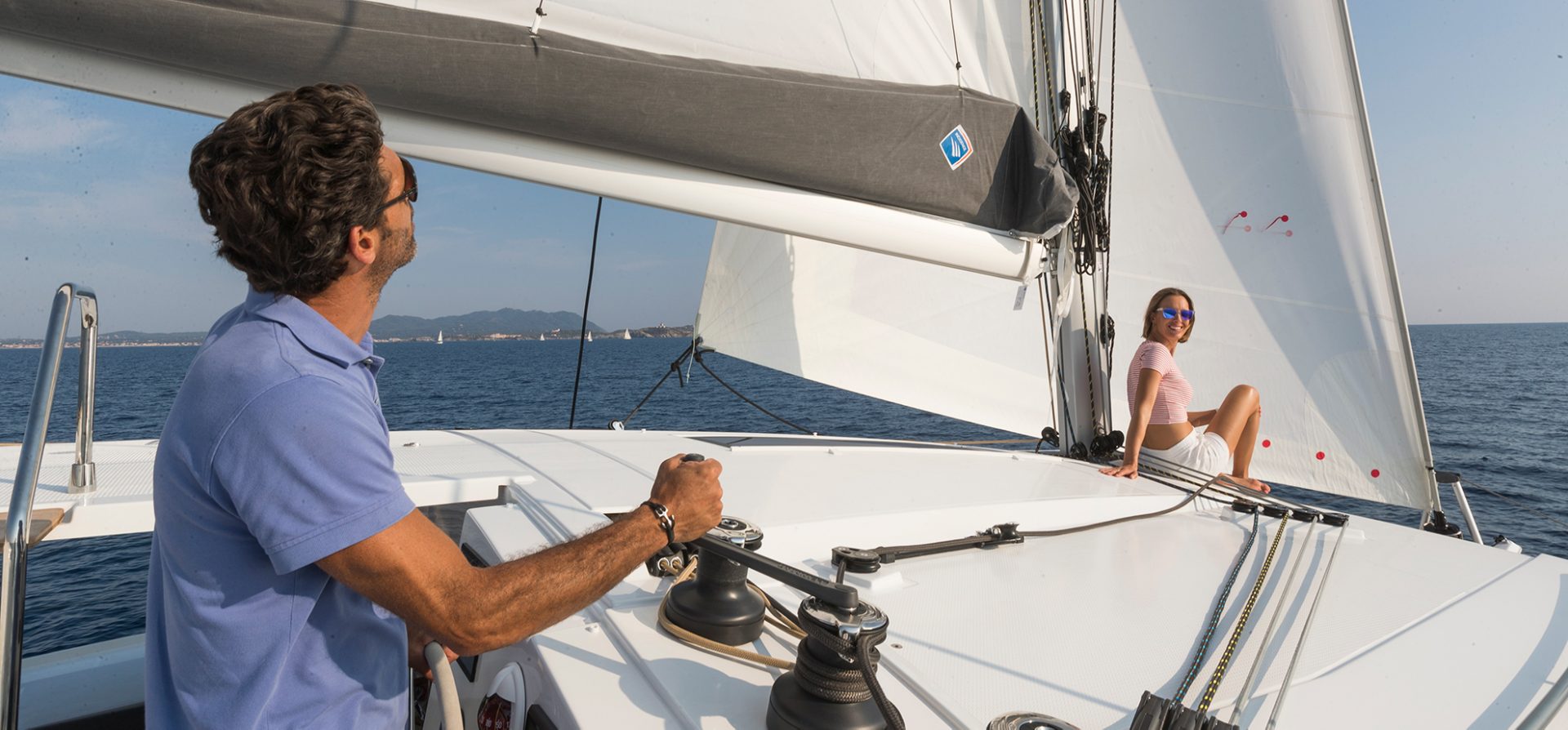 FP 40 Isla sailing from helm point